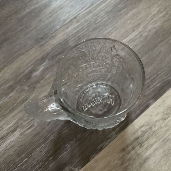 McDonald's Flintstones Mugs 1993 Frosted Glass Cups Set Of 4 Not Complete - Picture 8 of 12